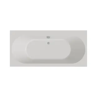 Xenz Madeira Built-in bath acrylic with bath legs - overflow hole - without drain - bath - 170x75 cm - Cream matt