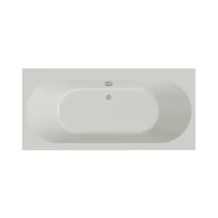 Xenz Madeira Built-in bath acrylic with bath legs - overflow hole - without drain - bath - 170x75 cm - Pergamon