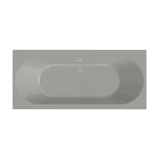 Xenz Madeira Built-in bath acrylic with bath legs - overflow hole - without drain - bath - 180x80 cm - Cement matt