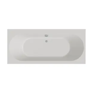 Xenz Madeira Built-in bath acrylic with bath legs - overflow hole - without drain - bath - 180x80 cm - Cream matt