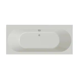 Xenz Madeira Built-in bath acrylic with bath legs - overflow hole - without drain - bath - 180x80 cm - Pergamon