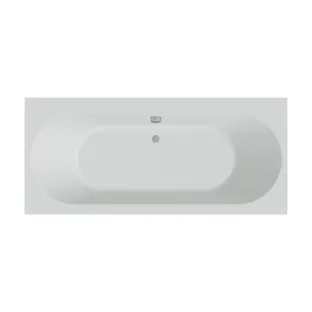 Xenz Madeira Built-in bath acrylic with bath legs - overflow hole - without drain - bath - 180x80 cm - Matt white