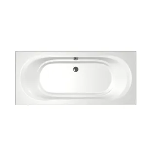 Xenz Martinique Built-in bath acrylic with bath legs - overflow hole - without drain - bath - 180x80 cm - White