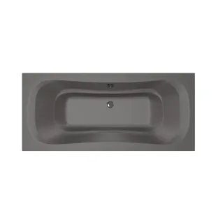 Xenz Nassau Built-in bath acrylic with bath legs - overflow hole - without drain - duo bath - 200x90 cm - Anthracite matt