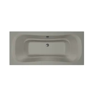 Xenz Nassau Built-in bath acrylic with bath legs - overflow hole - without drain - duo bath - 200x90 cm - Cement matt