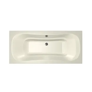 Xenz Nassau Built-in bath acrylic with bath legs - overflow hole - without drain - duo bath - 200x90 cm - Pergamon