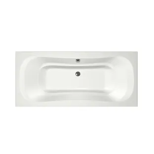 Xenz Nassau Built-in bath acrylic with bath legs - overflow hole - without drain - duo bath - 200x90 cm - Matt white