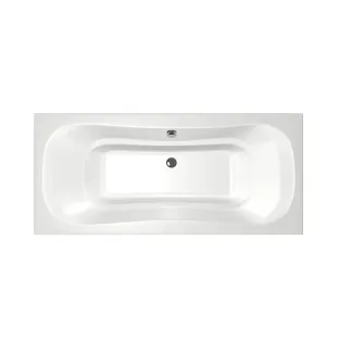 Xenz Nassau Built-in bath acrylic with bath legs - overflow hole - without drain - duo bath - 200x90 cm - White