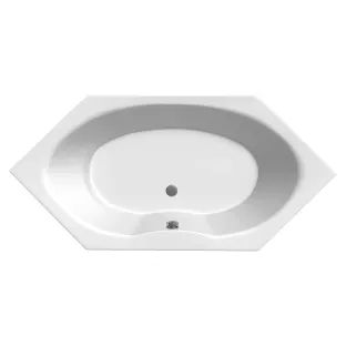 Xenz Orona Built-in bath acrylic with bath legs - overflow hole - without drain - corner bath - 190x90 cm - White