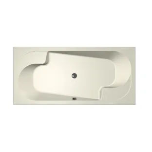 Xenz Pearl Built-in bath acrylic with bath legs - overflow hole - without drain - duo bath - 190x90 cm - Pergamon