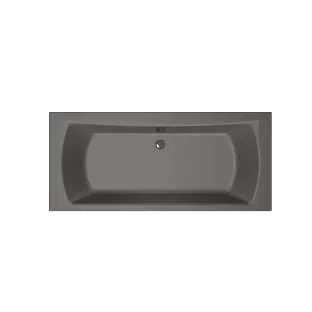 Xenz Robijn Built-in bath acrylic with bath legs - overflow hole - without drain - bath - 180x80 cm - Anthracite matt