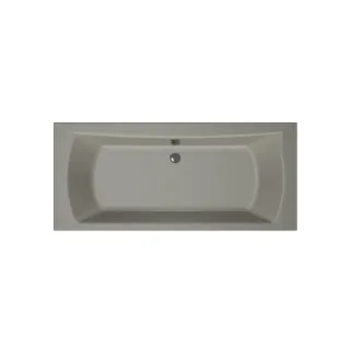 Xenz Robijn Built-in bath acrylic with bath legs - overflow hole - without drain - bath - 180x80 cm - Cement matt