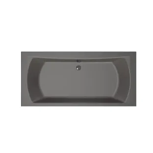 Xenz Robijn Built-in bath acrylic with bath legs - overflow hole - without drain - bath - 190x90 cm - Anthracite matt