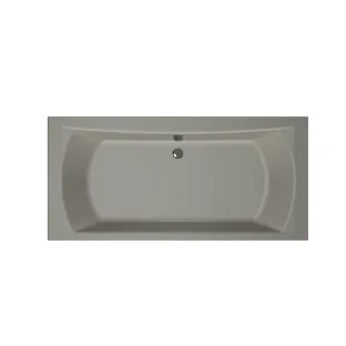 Xenz Robijn Built-in bath acrylic with bath legs - overflow hole - without drain - bath - 190x90 cm - Cement matt