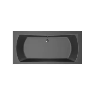 Xenz Robijn Built-in bath acrylic with bath legs - overflow hole - without drain - bath - 190x90 cm - Ebony (black matt)