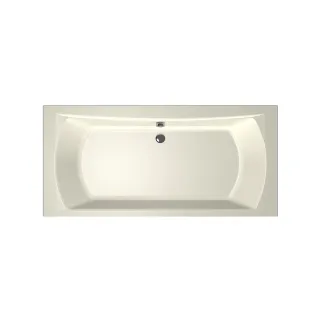 Xenz Robijn Built-in bath acrylic with bath legs - overflow hole - without drain - bath - 190x90 cm - Pergamon