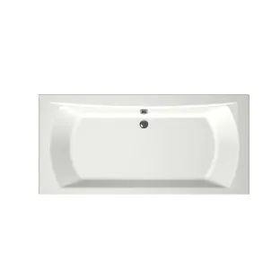 Xenz Robijn Built-in bath acrylic with bath legs - overflow hole - without drain - bath - 190x90 cm - Matt white