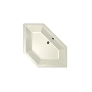 Xenz Society 145 Built-in bath acrylic with bath legs - overflow hole - without drain - corner bath - 145x145 cm - Pergamon