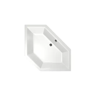 Xenz Society 145 Built-in bath acrylic with bath legs - overflow hole - without drain - corner bath - 145x145 cm - White