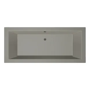 Xenz Society Built-in bath acrylic with bath legs - overflow hole - without drain - bath - 170x75 cm - Cement mat