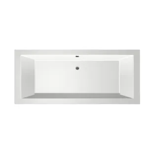 Xenz Society Built-in bath acrylic with bath legs - overflow hole - without drain - bath - 170x75 cm - White