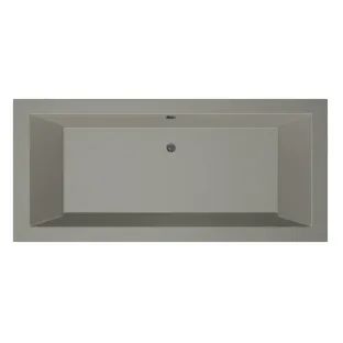 Xenz Society Built-in bath acrylic with bath legs - overflow hole - without drain - bath - 175x80 cm - Cement mat