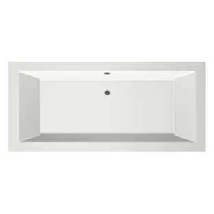 Xenz Society Built-in bath acrylic with bath legs - overflow hole - without drain - bath - 175x80 cm - Matt white