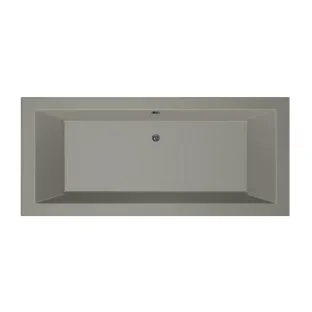 Xenz Society Built-in bath acrylic with bath legs - overflow hole - without drain - bath - 180x80 cm - Cement mat