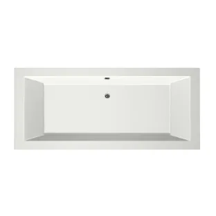 Xenz Society Built-in bath acrylic with bath legs - overflow hole - without drain - bath - 180x80 cm - Matt white