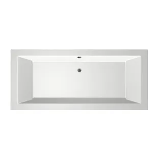 Xenz Society Built-in bath acrylic with bath legs - overflow hole - without drain - bath - 180x80 cm - White