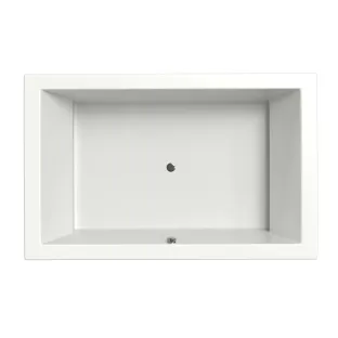 Xenz Society Built-in bath acrylic with bath legs - overflow hole - without drain - bath - 190x120 cm - Matt white