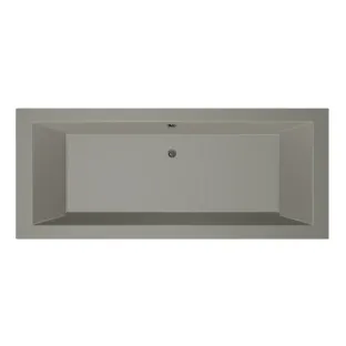 Xenz Society Built-in bath acrylic with bath legs - overflow hole - without drain - bath - 190x80 cm - Cement mat