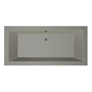 Xenz Society Built-in bath acrylic with bath legs - overflow hole - without drain - bath - 190x90 cm - Cement matt