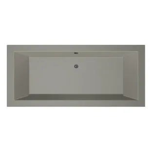 Xenz Society Built-in bath acrylic with bath legs - overflow hole - without drain - bath - 200x90 cm - Cement mat