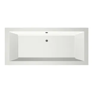 Xenz Society Built-in bath acrylic with bath legs - overflow hole - without drain - bath - 200x90 cm - Matt white