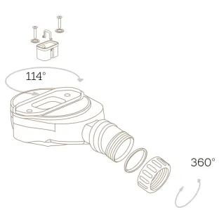 Xenz Soft shower tray drain Linear without cover H55 mm