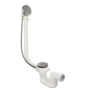 Xenz extended bath drain-overflow combination - Stainless steel