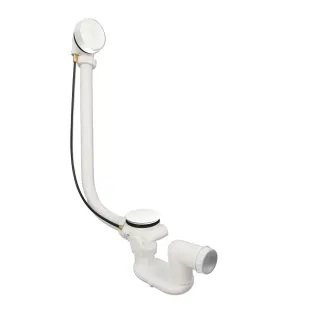 Xenz extended bath drain-overflow combination - White