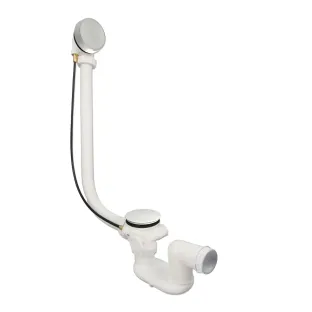 Xenz extended bath drain-overflow combination - Matt white