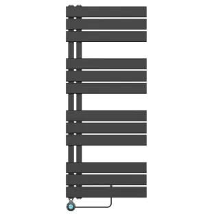 YDAY Halv - Elektrische handdoekradiator - 120x50 cm - 593W - Zwart - Programmeerbaar