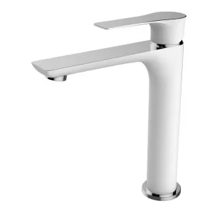 YDAY Luxury design washbasin tap - High - White chrome