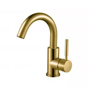 YDAY - Oscar - High washbasin tap with lever - brushed gold