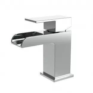 YDAY - Oscar - Square washbasin tap with lever - chrome waterfall