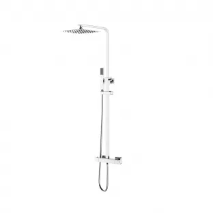 YDAY - Senza - Square rain shower 20cm with hand shower - chrome