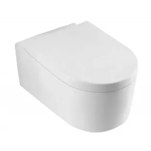 Arco hangend toilet - Met Arco toiletzitting - Softclose en quick release - Glans wit - 55 cm diep