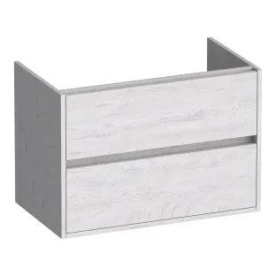 Brauer Adore wastafelonderkast - 80x46x55 cm - 2 laden greeploos - softclose - 1 sifonuitsparing - MFC - Forest Seashell