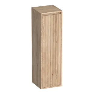 Brauer Adore Wavy halfhoge kast - 120x35x35 cm - 1 deur linksdraaiend - greeploos - MFC - Forest Wheat
