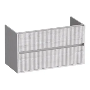 Brauer Adore Wavy wastafelonderkast - 100x46x55 cm - 2 laden greeploos - softclose - 1 sifonuitsparing - MFC - Forest Seashell