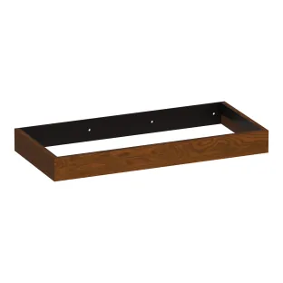 Brauer Amaze wastafelonderkast met geintegreerde ophangbeugel - 100x46x10 cm - doorlopende lamellen - Massief eiken bruin