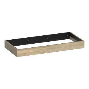 Brauer Amaze wastafelonderkast met geintegreerde ophangbeugel - 100x46x10 cm - Vingerlas eiken grijs
